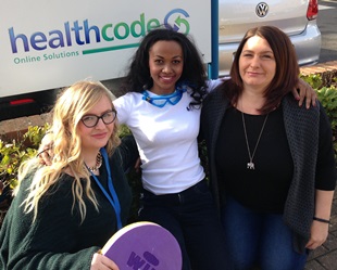 Healthcodes Swimathon team for Sports Relief Simone Fridah and Nicola